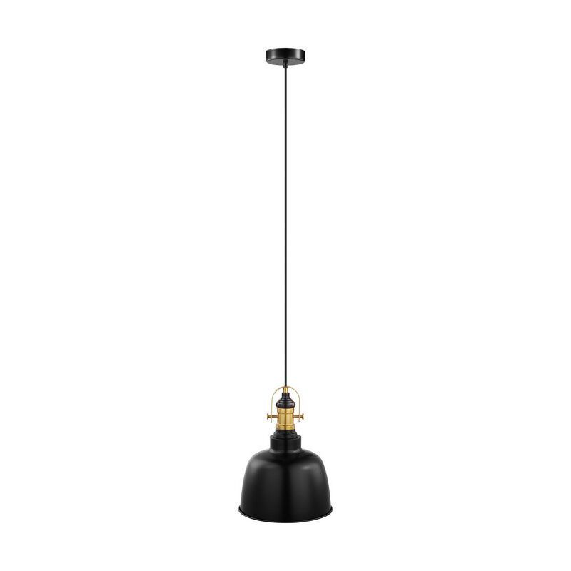 Zwarte retro hanglamp metaal, Alain