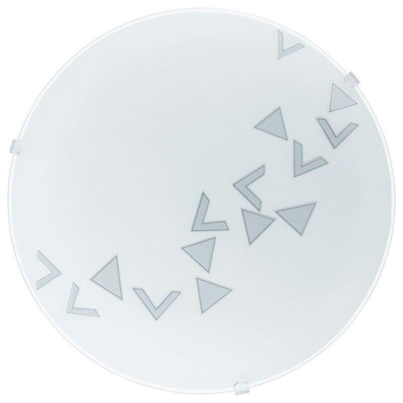 Witte plafonnière glas, Bada, driehoeken