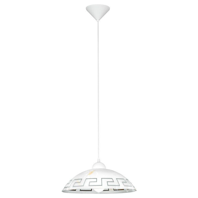 Witte design hanglamp glas, Kaj