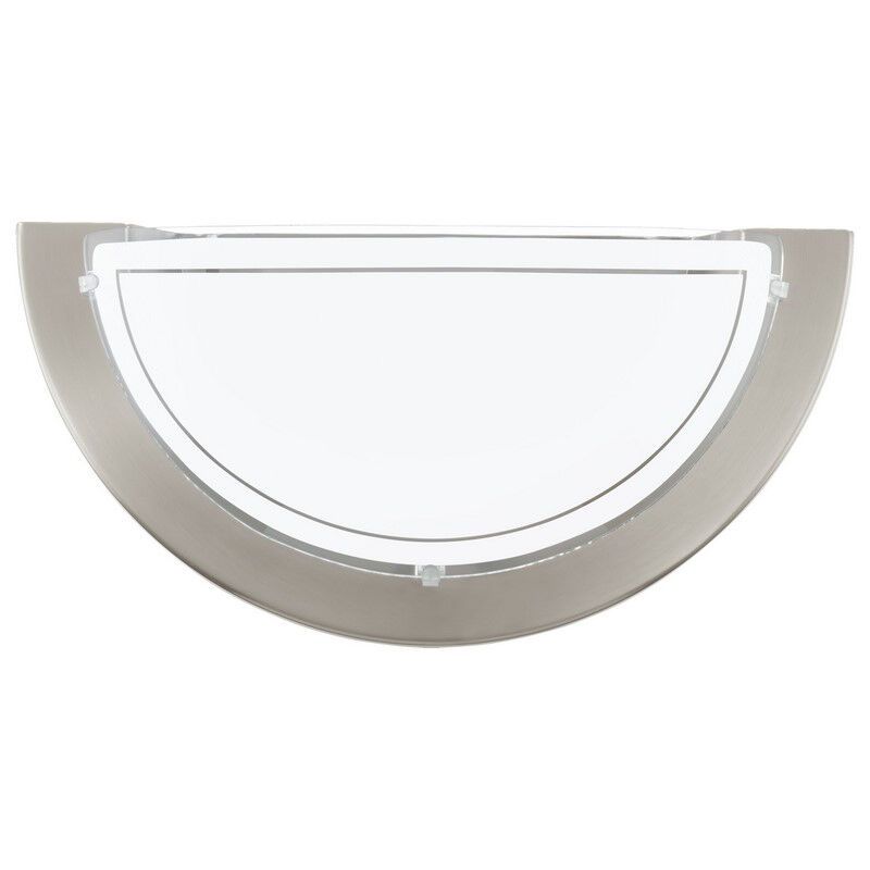 Nikkelen moderne wandlamp glas, Agena Nikkelen moderne wandlamp glas, Agena