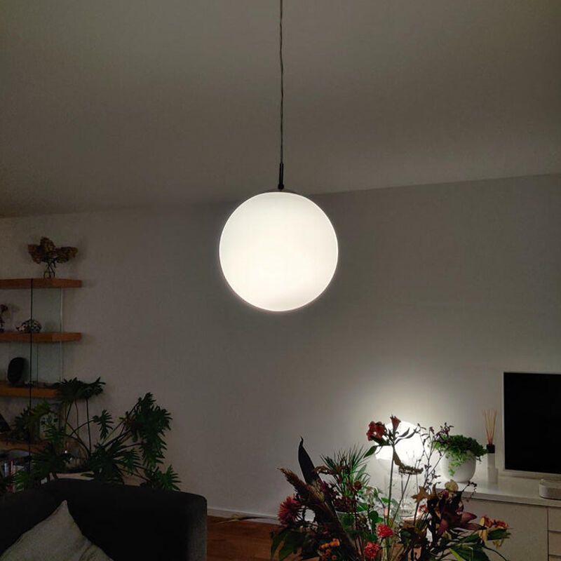 Nikkelen moderne hanglamp glas, Dave Nikkelen moderne hanglamp glas, Dave