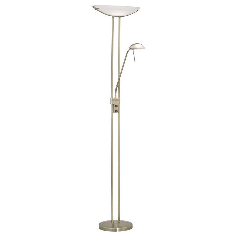 Brava bronzen vloerlamp stijlvolle glaskap Brava bronzen vloerlamp stijlvolle glaskap