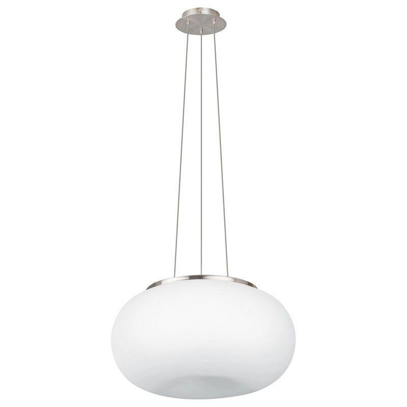Nikkelen design hanglamp glas, Skyler