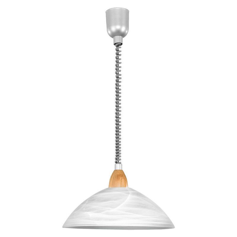 Witte klassieke hanglamp glas, Brandon