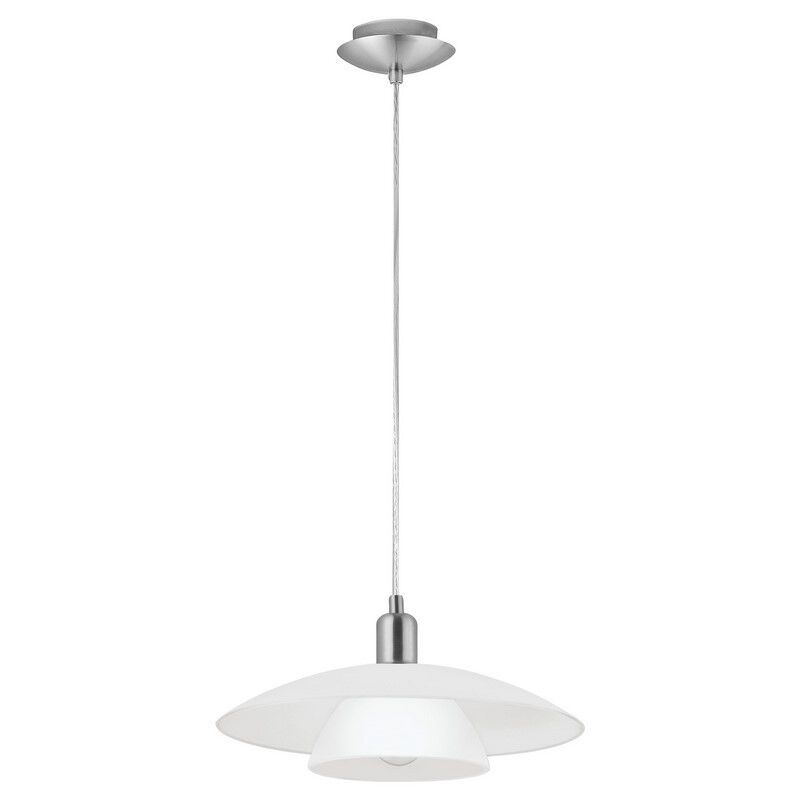Witte design hanglamp glas, Lariana