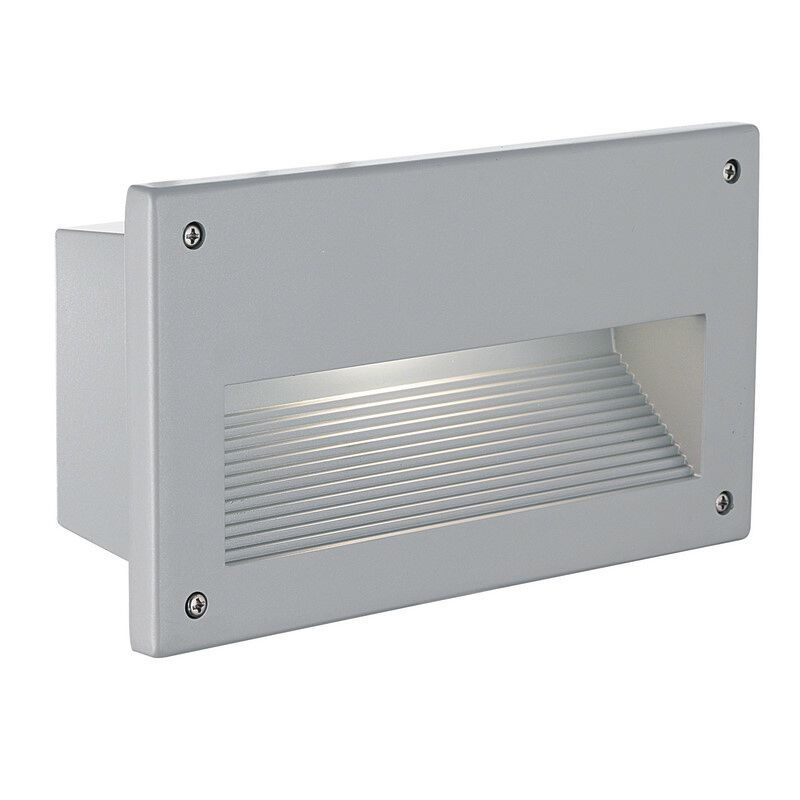 Witte inbouw buiten wandlamp aluminium, Anke, IP44 Witte inbouw buiten wandlamp aluminium, Anke, IP44