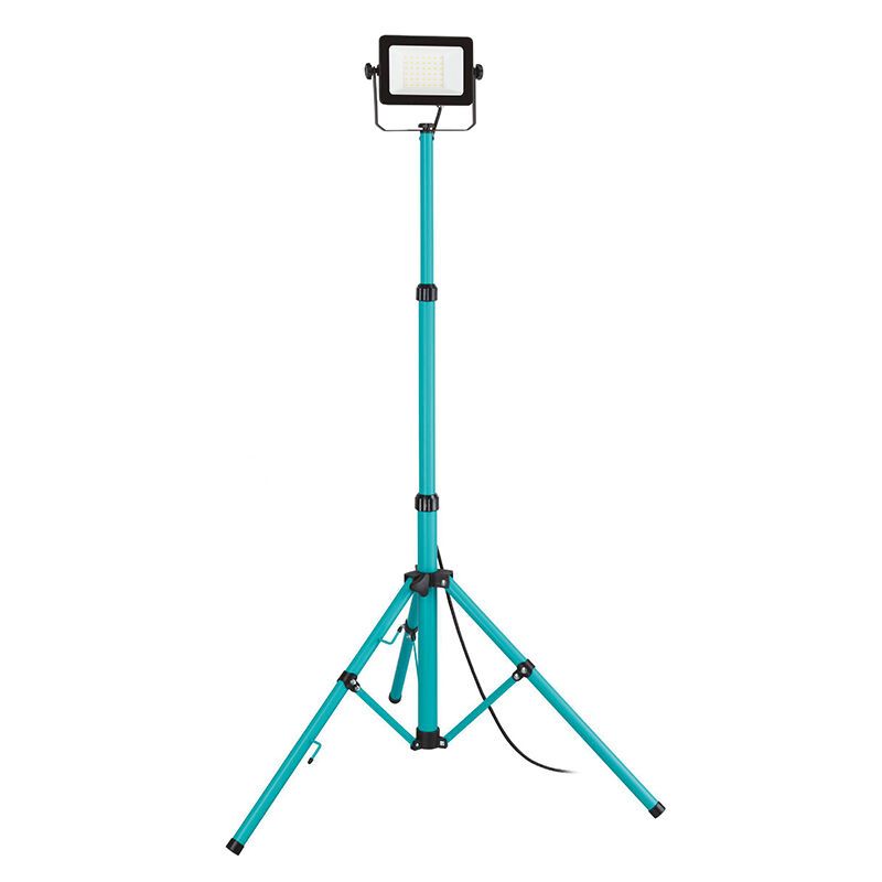 Blauwe werklamp aluminium, Angelos, 30W, 4000K LED, IP65, met schakelaar