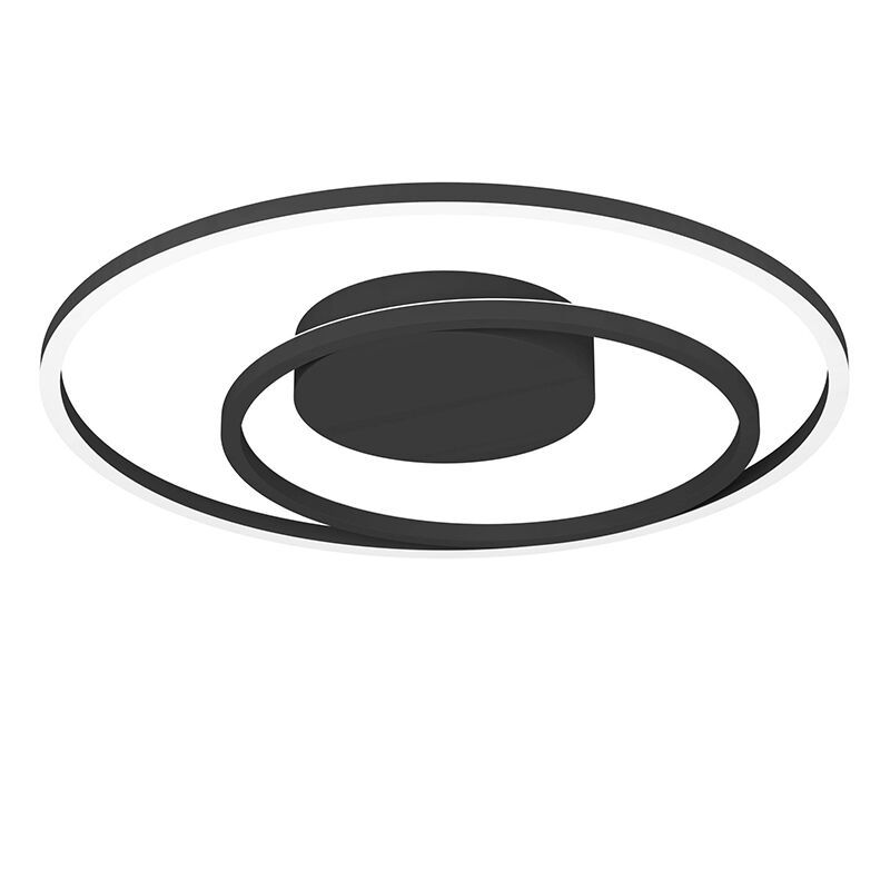 Zwarte moderne smart plafondlamp aluminium, Cecilia, 21,5W, warm tot koud wit verstelbare LED Zwarte moderne smart plafondlamp aluminium, Cecilia, 21,5W, warm tot koud wit verstelbare LED