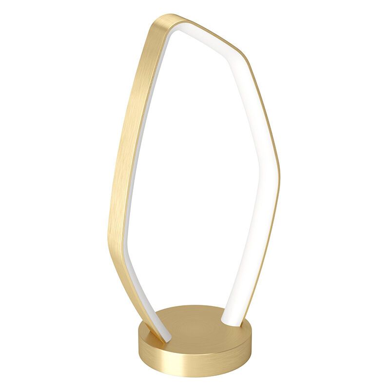 Gouden design tafellamp aluminium, Samson, 10,8W, 3000K LED, met schakelaar Gouden design tafellamp aluminium, Samson, 10,8W, 3000K LED, met schakelaar