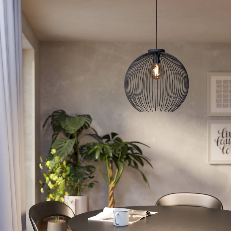 Zwarte industriële hanglamp staal, Keimpe Zwarte industriële hanglamp staal, Keimpe