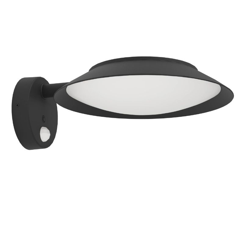 Zwarte buiten wandlamp op zonne-energie kunststof, Iacopo, 7W, 3000K LED, IP65 Zwarte buiten wandlamp op zonne-energie kunststof, Iacopo, 7W, 3000K LED, IP65