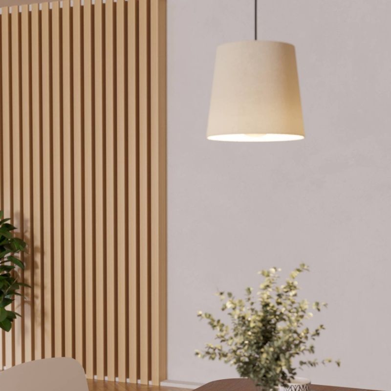 Zwarte moderne hanglamp stof, Siham