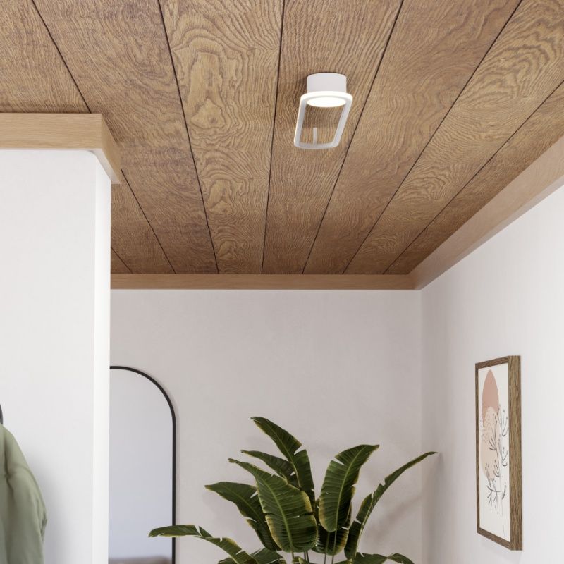 Witte design plafondlamp staal, Constance, 24W, white switch LED Witte design plafondlamp staal, Constance, 24W, white switch LED