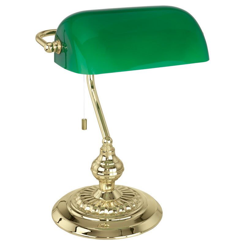 Groene tafellamp Lugco Bankierslamp