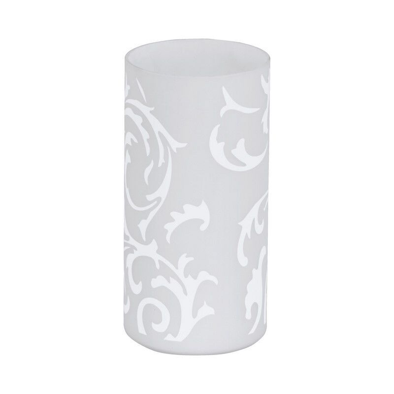Witte design tafellamp glas, Basken, met schakelaar Witte design tafellamp glas, Basken, met schakelaar