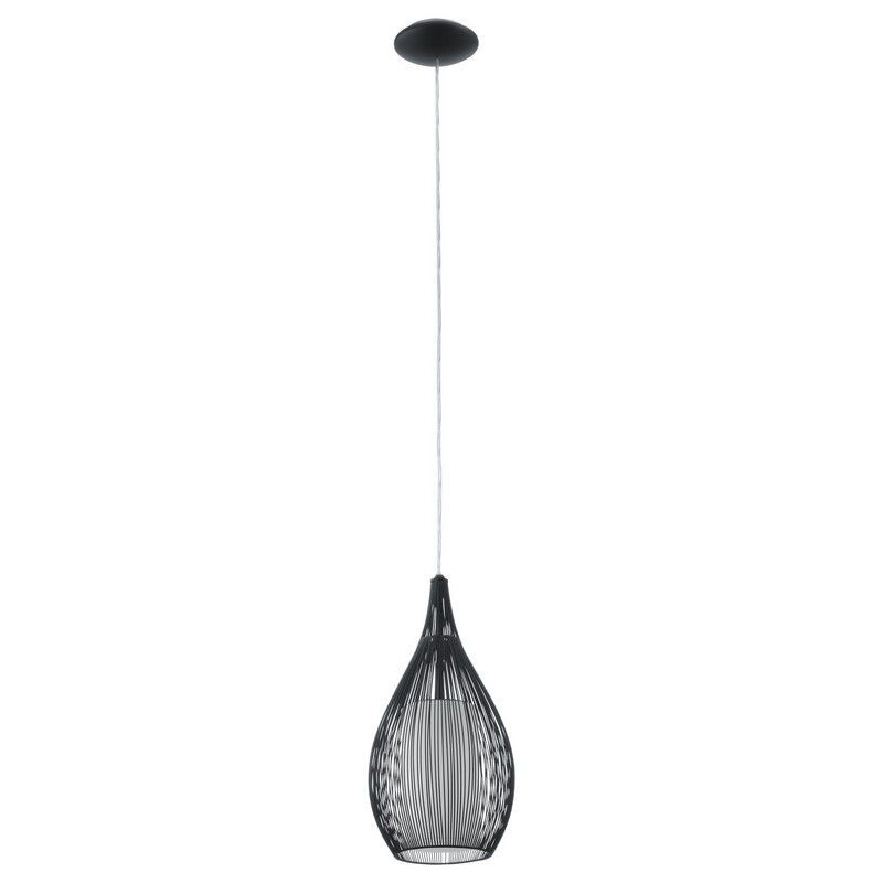 Zwarte design hanglamp glas, Maritima