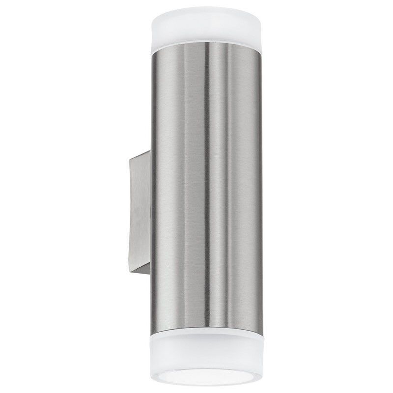 Zilveren moderne up down wandlamp kunststof, Marlies, IP44 Zilveren moderne up down wandlamp kunststof, Marlies, IP44