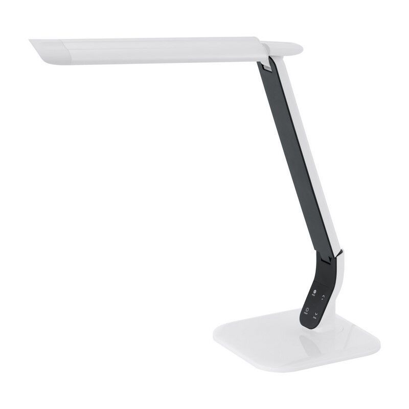 Witte design bureaulamp kunststof, Ilias, 6W, 5000K LED, met touchdimmer