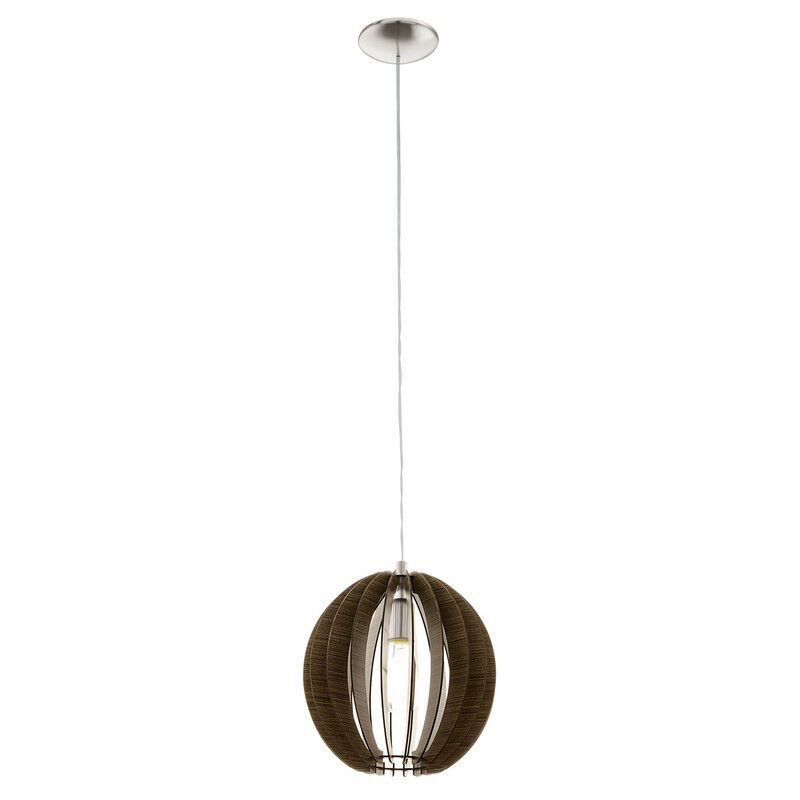 Bruine landelijke hanglamp hout, Bergama Bruine landelijke hanglamp hout, Bergama