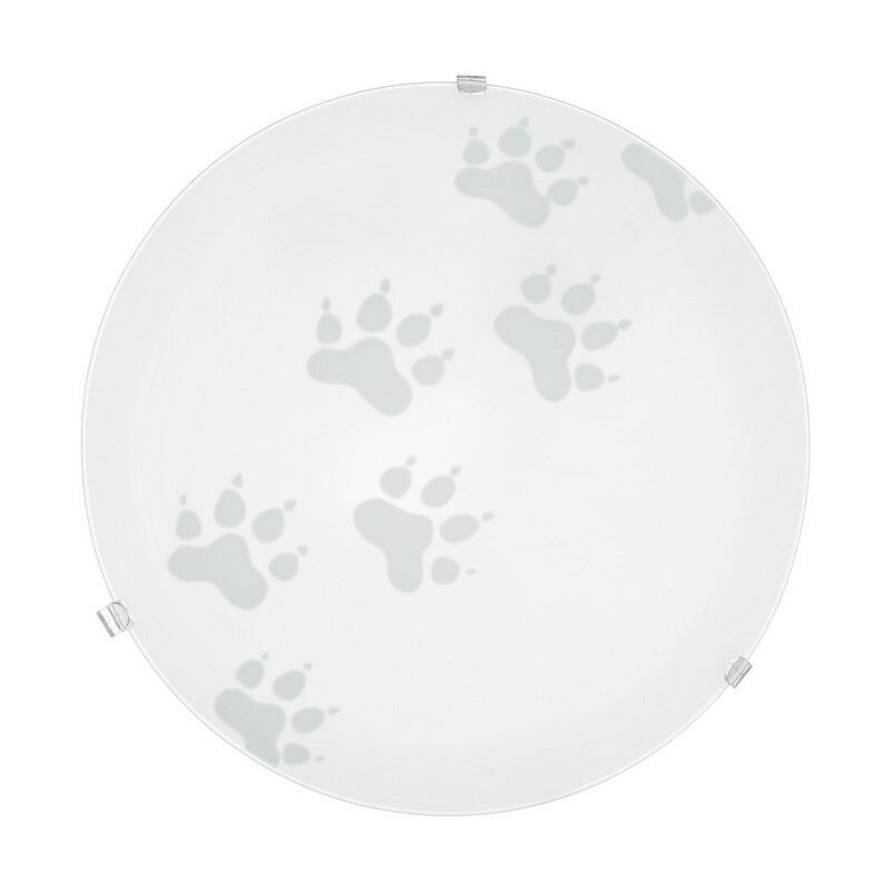 Witte plafondlamp glas, Bada, voetafdrukken Witte plafondlamp glas, Bada, voetafdrukken