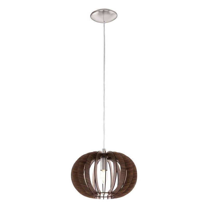 Bruine landelijke hanglamp hout, Kiran Bruine landelijke hanglamp hout, Kiran