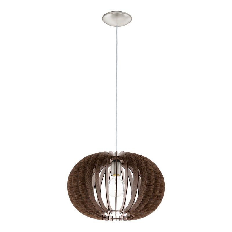 Bruine landelijke hanglamp hout, Kiran