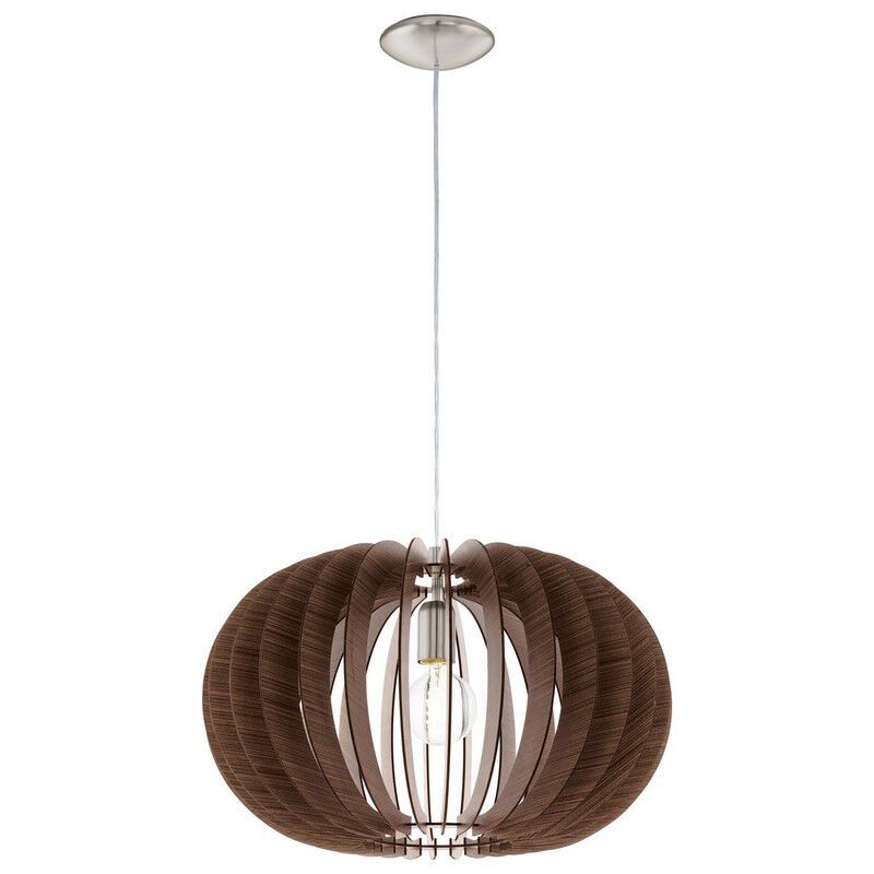 Bruine landelijke hanglamp hout, Kiran
