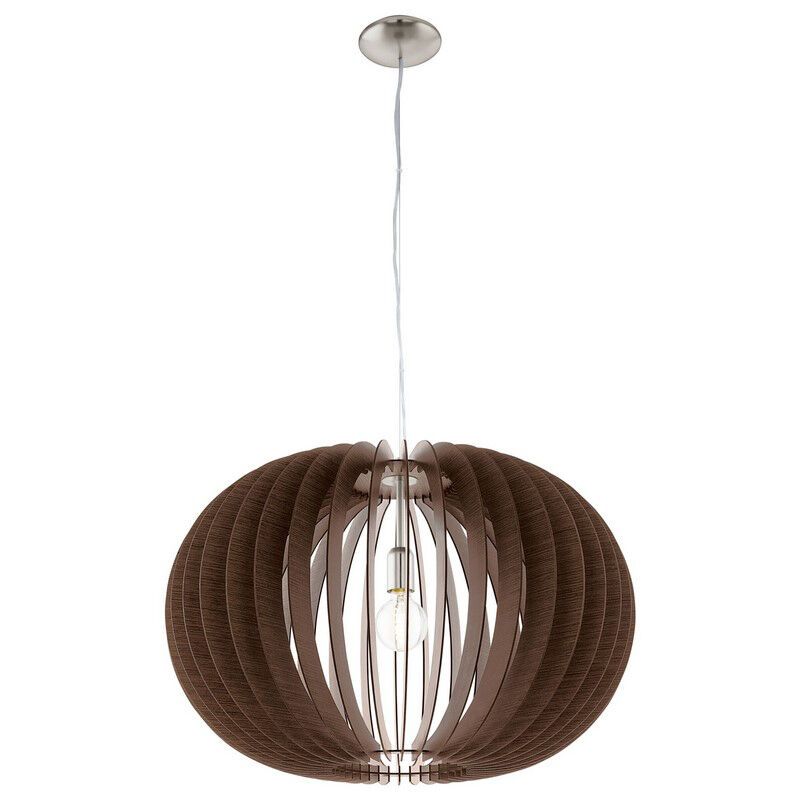 Bruine landelijke hanglamp hout, Kiran Bruine landelijke hanglamp hout, Kiran