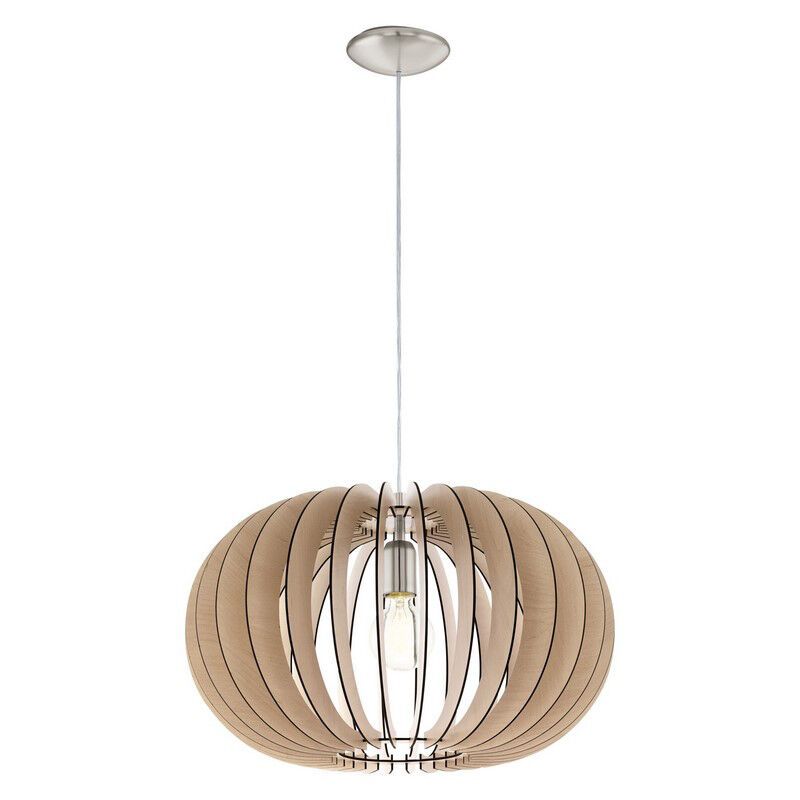 Landelijke hanglamp hout, Kiran, 50 cm