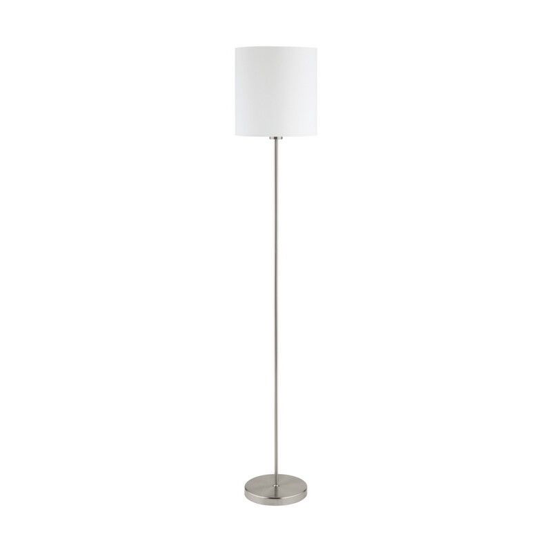 Witte moderne vloerlamp stof, Abano, met schakelaar
