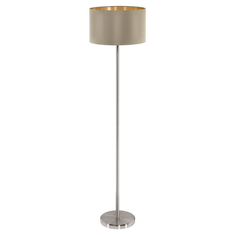Gouden moderne vloerlamp stof, Terme, met schakelaar