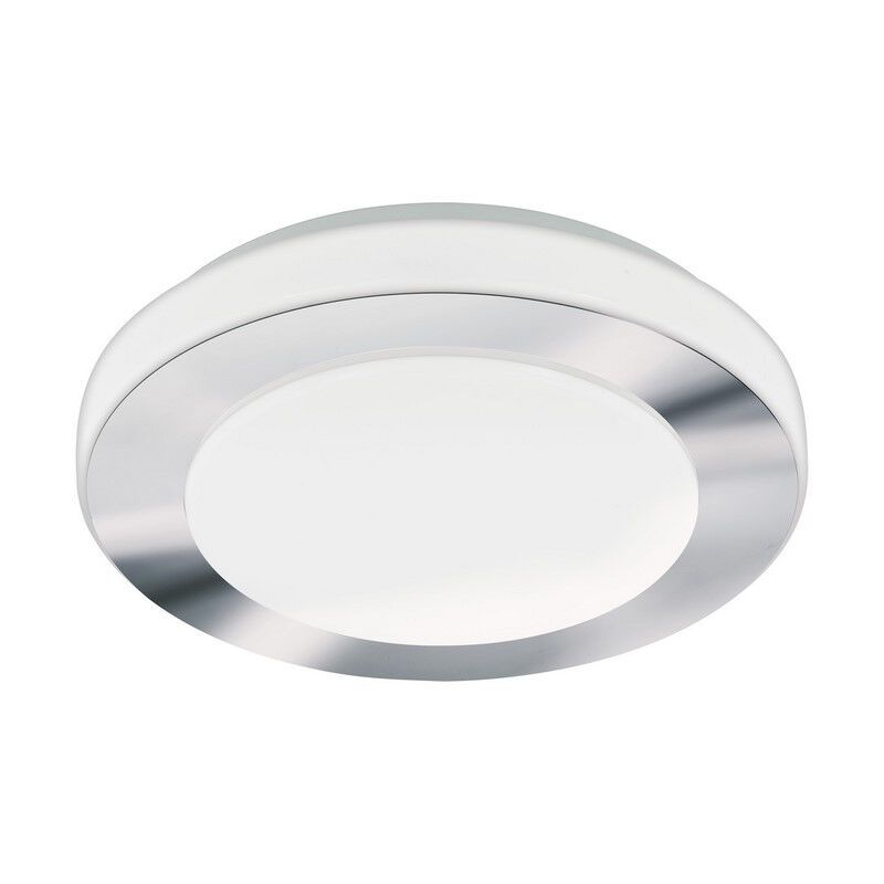 Chromen plafondlamp kunststof, Amina, 11W, 3000K LED, IP44