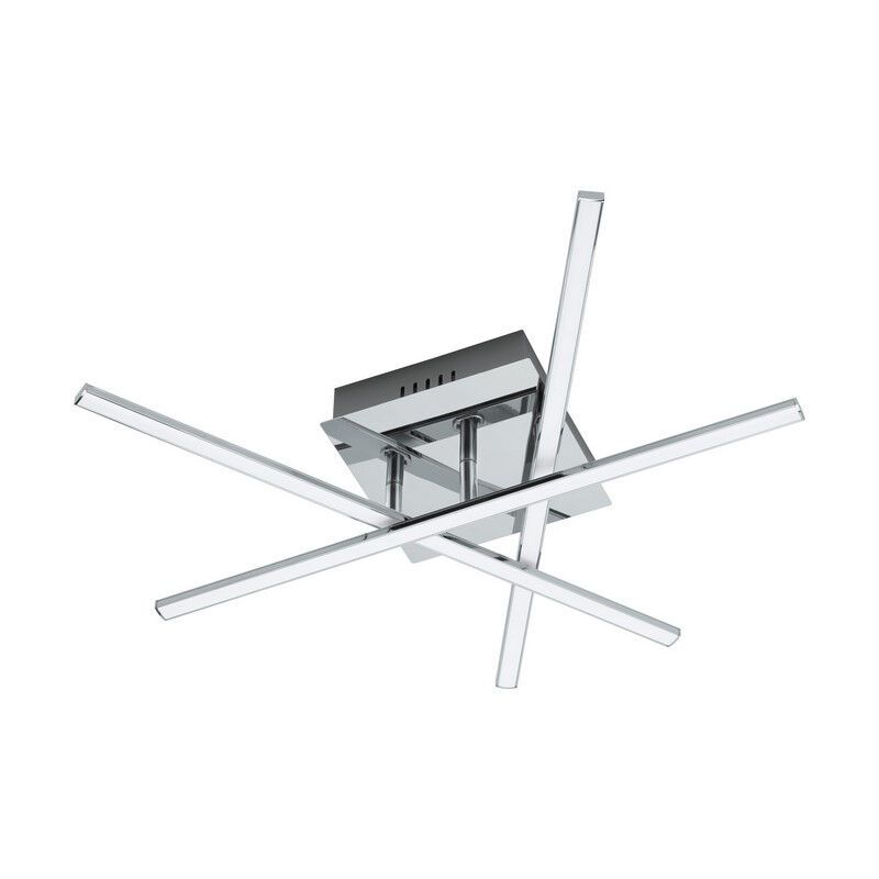 Chromen moderne plafondlamp staal, Arantxa, 18W, 3000K LED