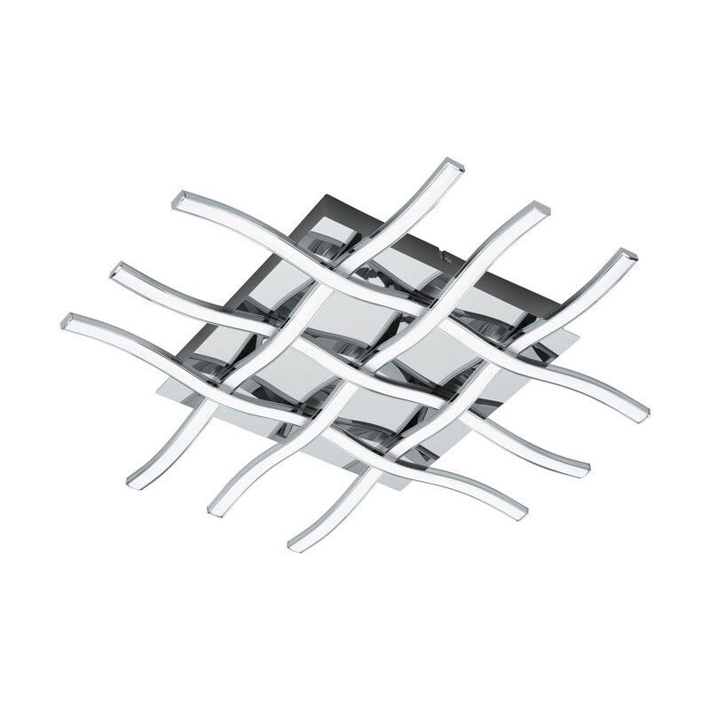 Chromen moderne plafondlamp staal, Arantxa, 36W, 3000K LED Chromen moderne plafondlamp staal, Arantxa, 36W, 3000K LED
