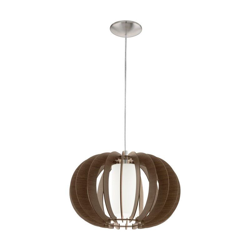 Bruine landelijke hanglamp hout, Kiran, 40 cm