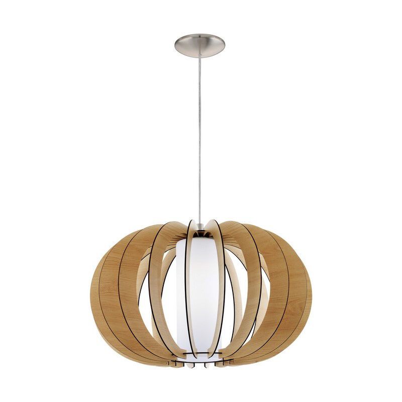 Landelijke hanglamp hout, Kiran, 50 cm