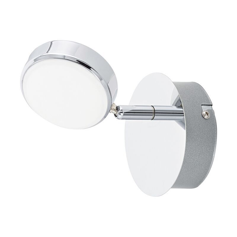 Chromen moderne plafondspot, Tjark, staal, 5w 3000K (warm wit) LED