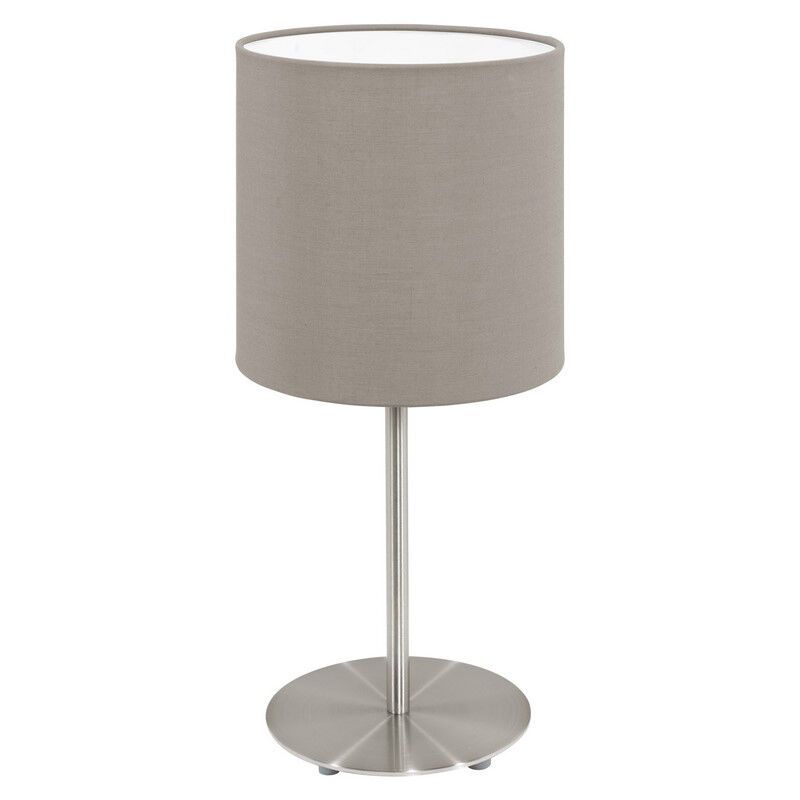 Taupe moderne tafellamp stof, Abano, met schakelaar