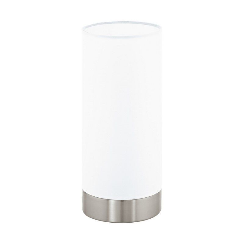 Nikkelen moderne tafellamp glas, Asiye, met schakelaar