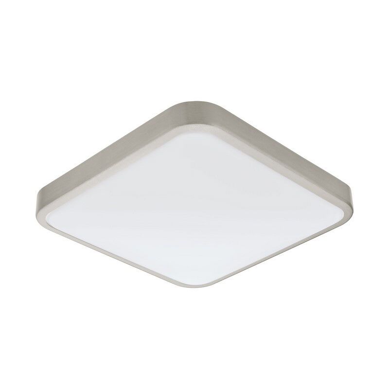 Nikkelen wandlamp kunststof, Beyza, 16W, 3000K LED, IP44 Nikkelen wandlamp kunststof, Beyza, 16W, 3000K LED, IP44