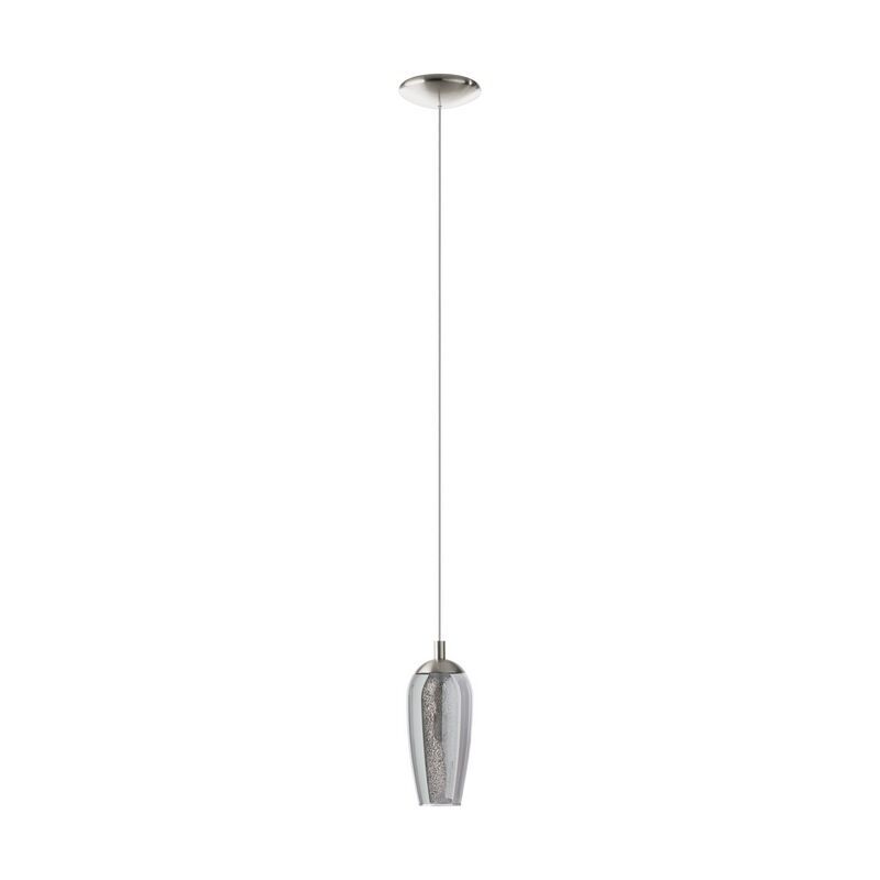 Nikkelen design hanglamp glas, Olcay Nikkelen design hanglamp glas, Olcay
