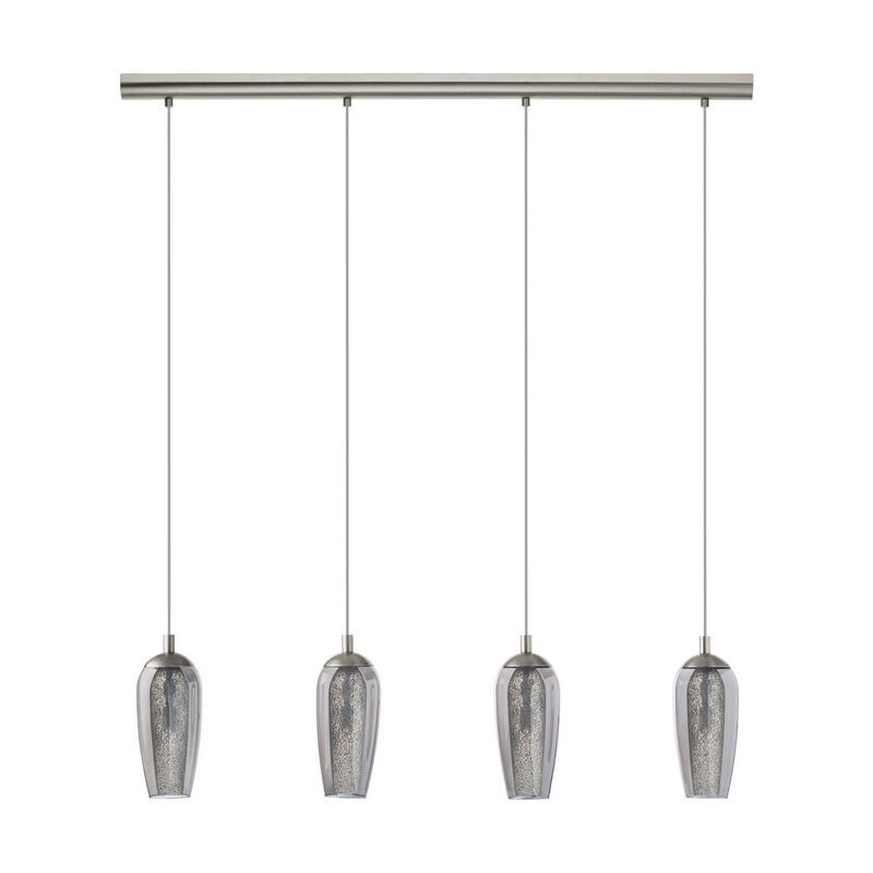 Nikkelen design hanglamp glas, Olcay Nikkelen design hanglamp glas, Olcay