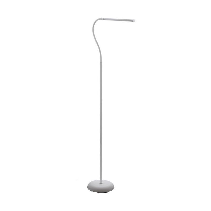Witte moderne vloerlamp kunststof, Brennan, 5W, 4000K LED, met touchdimmer