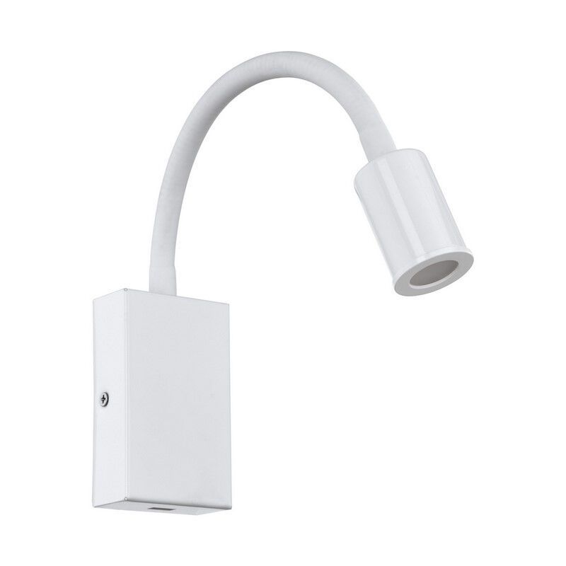 Witte moderne wandlamp kunststof, Cafer, 4W, 3000K LED, met schakelaar