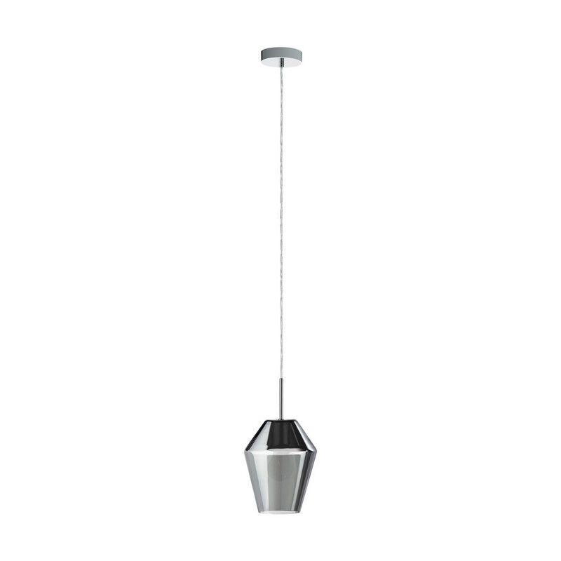 Grijze moderne hanglamp glas, Carl