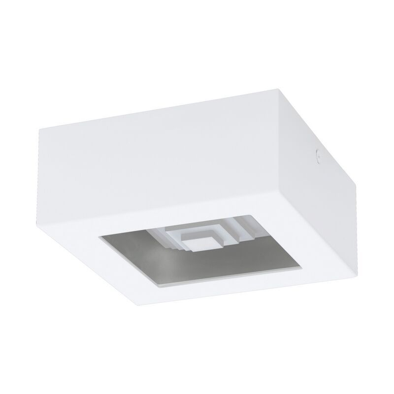 Witte moderne plafonniere, Olger, staal, 6w 3000K (warm wit) LED Witte moderne plafonniere, Olger, staal, 6w 3000K (warm wit) LED