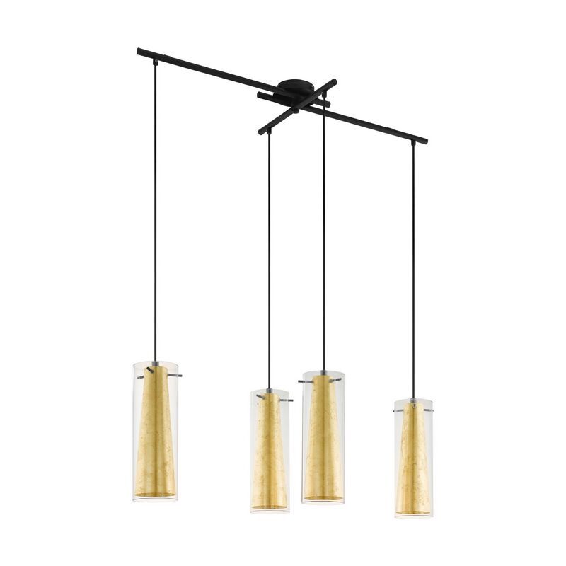 Gouden moderne hanglamp glas, Barceno Gouden moderne hanglamp glas, Barceno