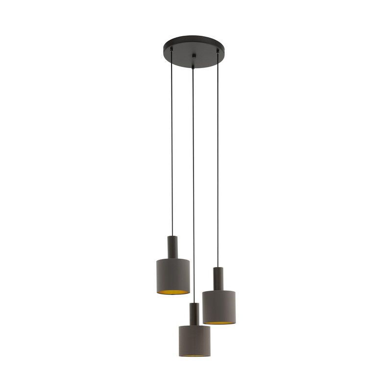 Bruine moderne hanglamp stof, Mies