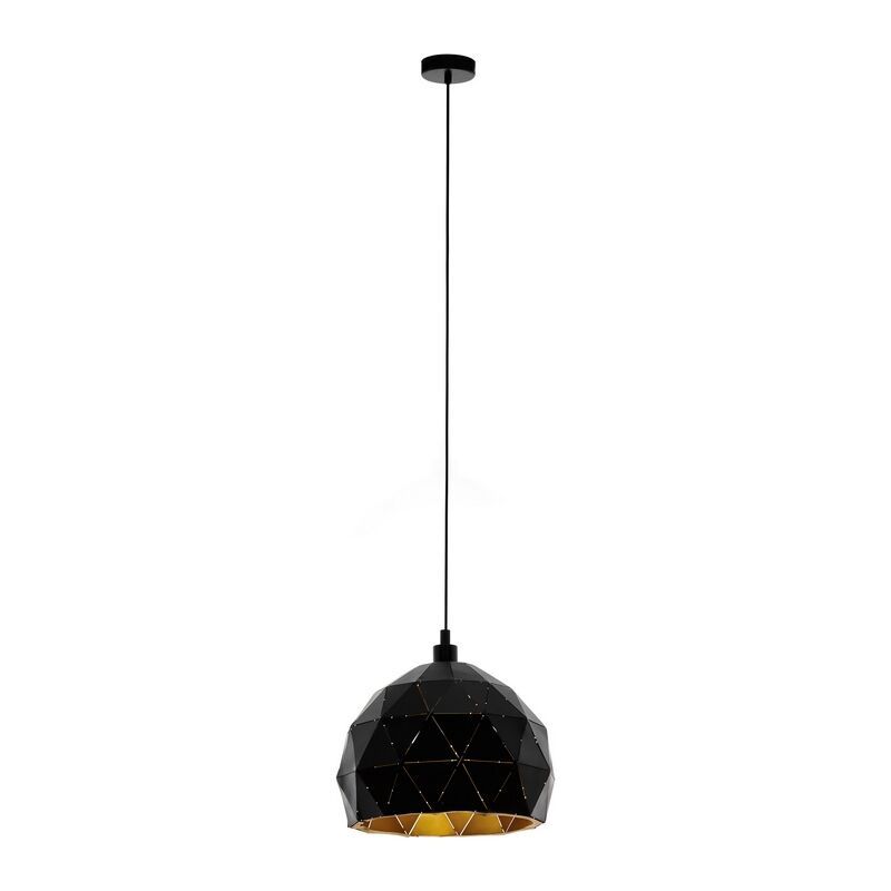 Zwarte moderne hanglamp staal, Silva