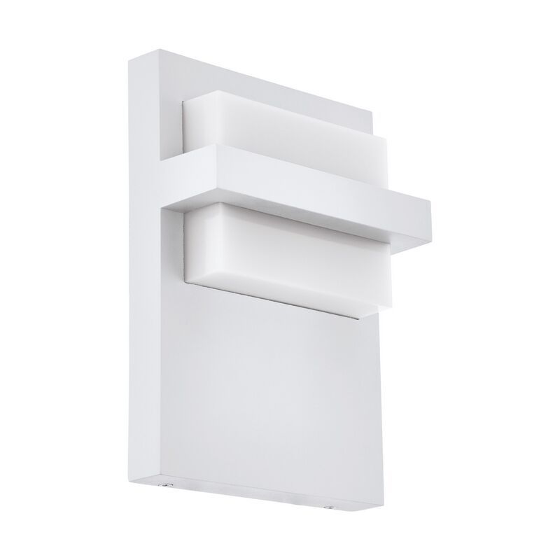 Witte moderne buitenlamp, Nicol, aluminium, 10w 3000K (warm wit) LED Witte moderne buitenlamp, Nicol, aluminium, 10w 3000K (warm wit) LED